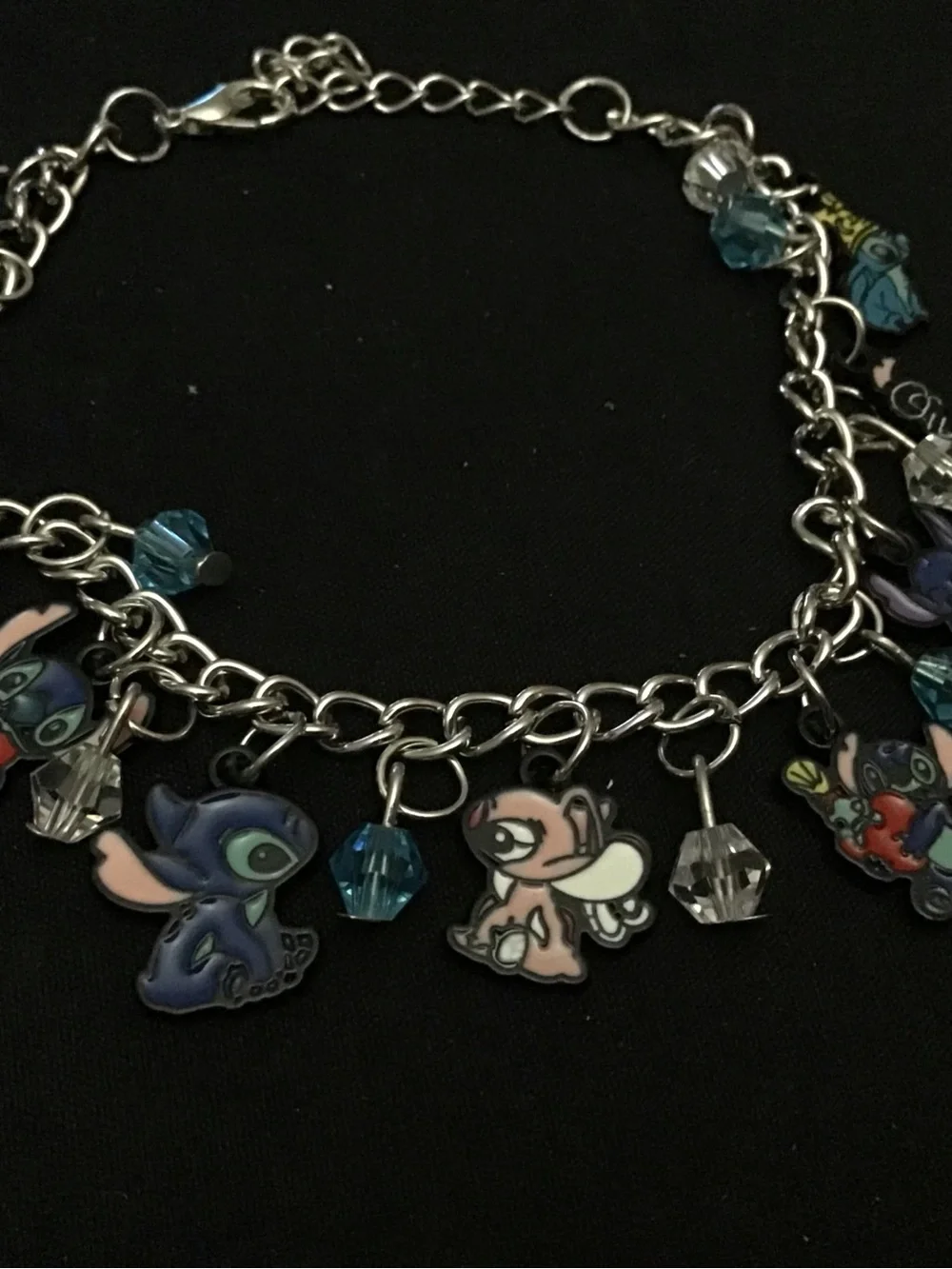 Stitch & Friends Charm Bracelet - Blue and Pink